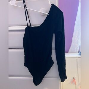 American Eagle Outfitters Black Long Sleeve Bodysuit